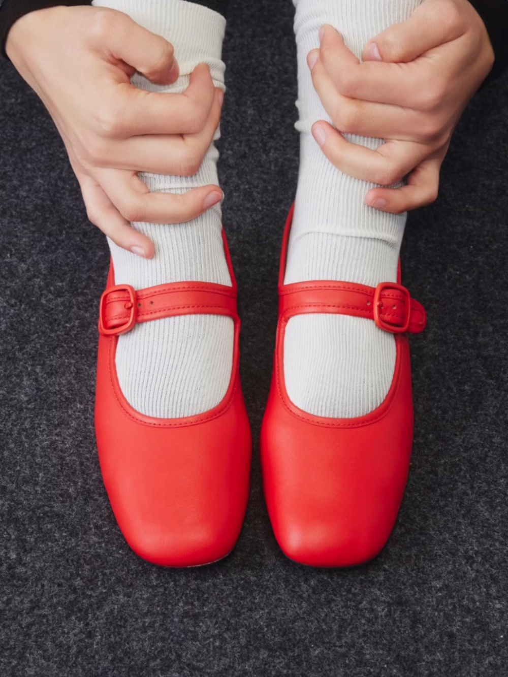 NEW Camper Casi Myra Red Leather Mary Janes – US7 - Picture 2 of 9